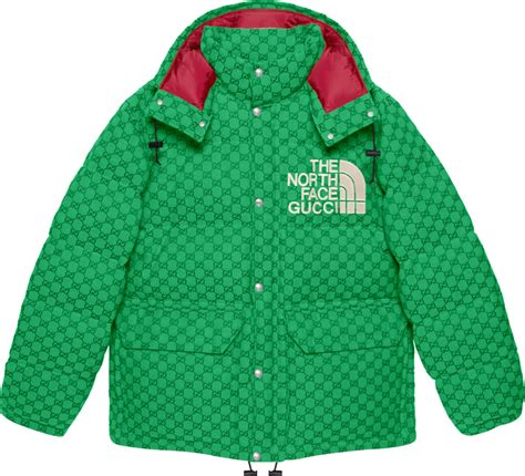 gucci x north face green